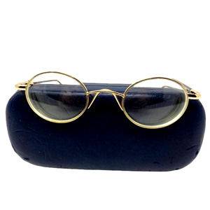 Fratelli Lozza Design Italian Gold Prescription Eye Glasses & case